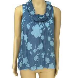 Carla Conti made in Italy 100% silk floral blouse lined size S